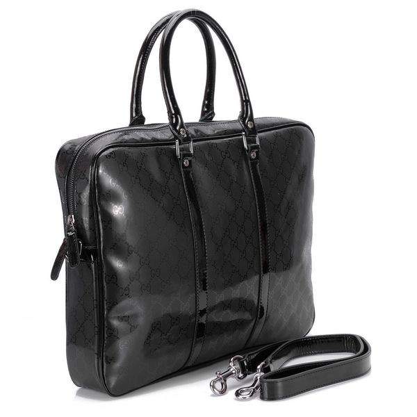 1:1 Gucci 201480 Men's Briefcase Bag-Black GG Crystal